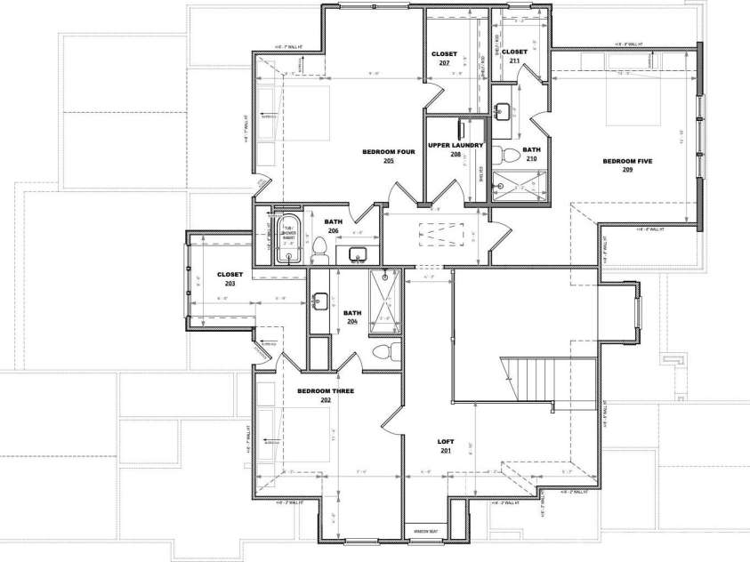 19146 Newburg Hill Road, Davidson, NC 28036.  MLS# CAR4350017, YatesRealty ID 2128. Second Level Floorplan