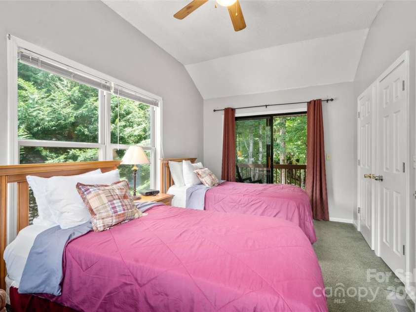 84 Indian Trace, Maggie Valley, NC 28751.  MLS# CAR4272235, YatesRealty ID 21289. 3rd bedroom upstairs - with private porch