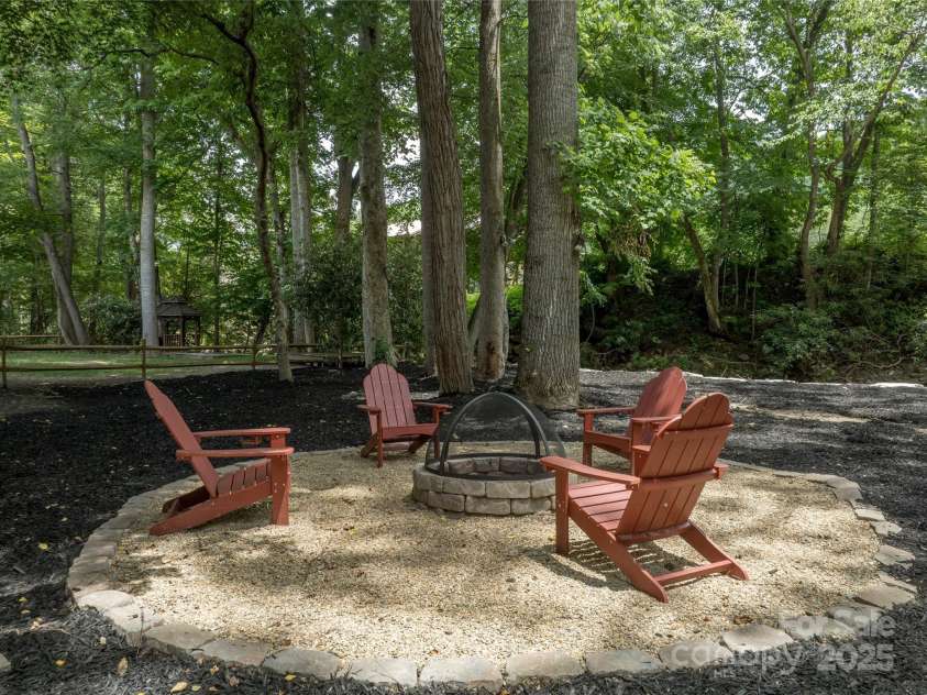 84 Indian Trace, Maggie Valley, NC 28751.  MLS# CAR4272235, YatesRealty ID 21289. Fire pit next to creek
