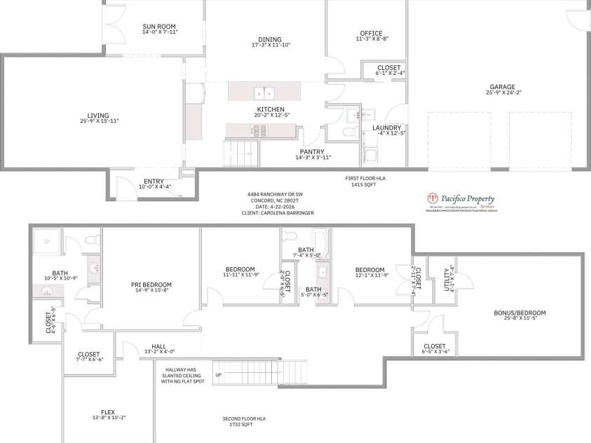 4484 Ranchway Drive, Concord, NC 28027.  MLS# CAR4375185, YatesRealty ID 21305. 4484 Ranchway Dr. Floor Plans