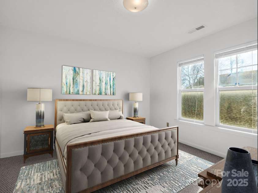 24 Gray Wolf Lane, Hendersonville, NC 28792.  MLS# CAR4208777, YatesRealty ID 2134. Virtually Staged Upstairs Bedroom