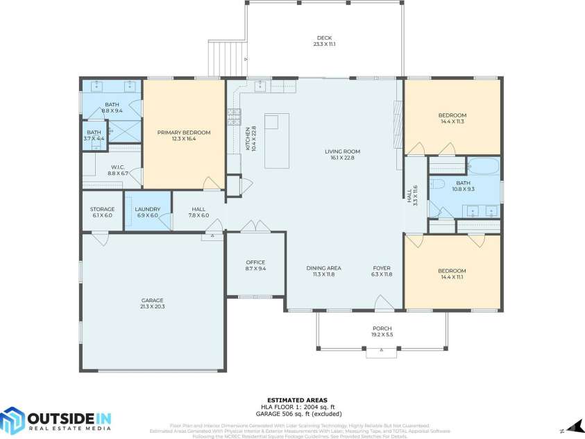 9 Robey Drive, Fletcher, NC 28732.  MLS# CAR4261327, YatesRealty ID 21353. Floor Plan / Measurements