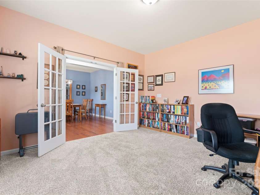 11124 Chapeclane Road, Charlotte, NC 28278.  MLS# CAR4233516, YatesRealty ID 21362. Office with french doors