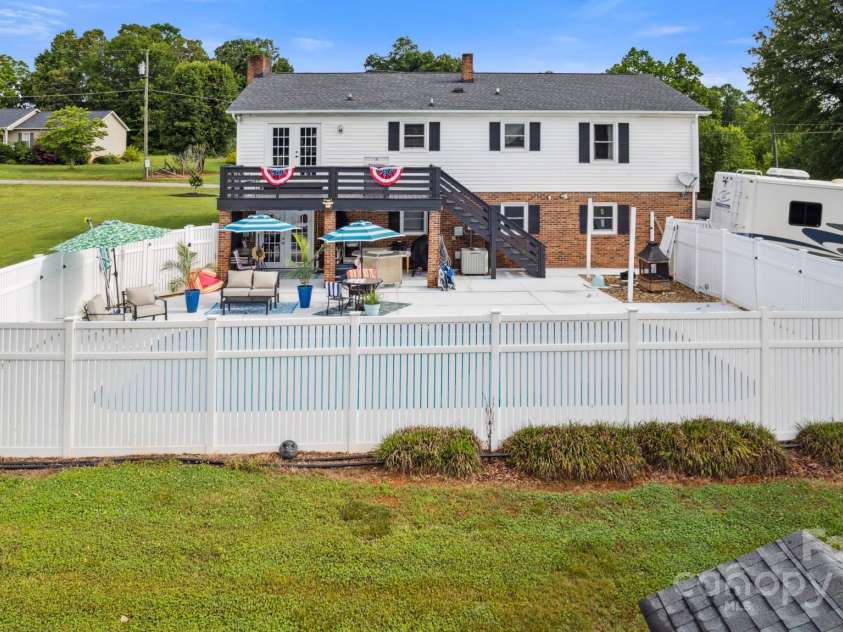 1 Plaza Drive, Granite Falls, NC 28630.  MLS# CAR4263385, YatesRealty ID 21372. Backyard Pool area