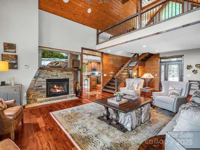 556 High Pines Loop, Lake Lure, NC 28746.  MLS# CAR4239460, YatesRealty ID 21378. Great Room