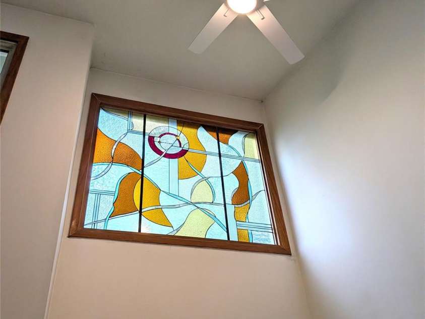 1483 Old Fort Road, Fairview, NC 28730.  MLS# CAR4376966, YatesRealty ID 21397. Beatiful stained glass window