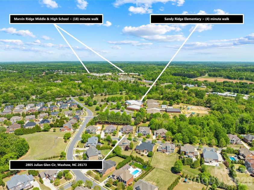 2805 Julian Glen Circle, Waxhaw, NC 28173.  MLS# CAR4366670, YatesRealty ID 21409. 