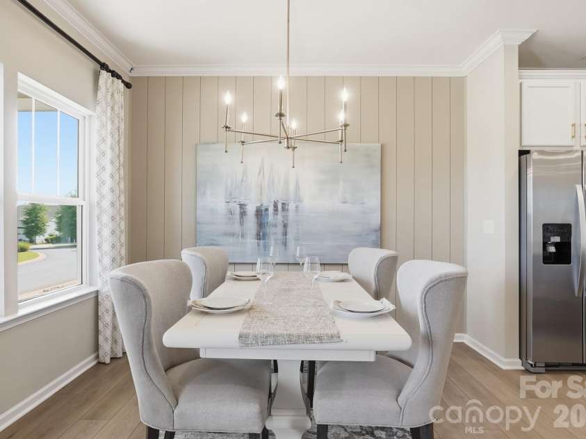 21220 Sanctuary Drive, Lancaster, SC 29720.  MLS# CAR4378601, YatesRealty ID 21413. Dining Area with Shiplap accent wall