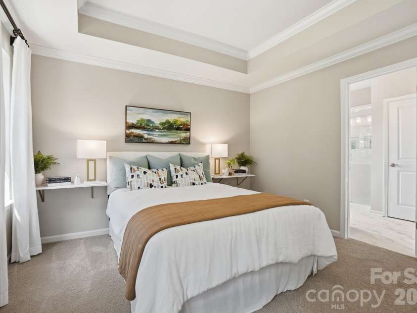 21220 Sanctuary Drive, Lancaster, SC 29720.  MLS# CAR4378601, YatesRealty ID 21413. Primary Bedroom with tray ceiling