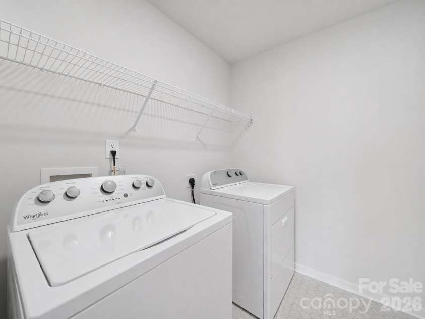 107 Spring Hall Drive, Troutman, NC 28166.  MLS# CAR4363335, YatesRealty ID 21416. Laundry Room