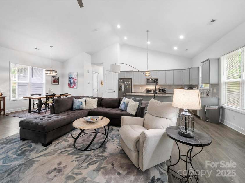 11104 Pine Grove Avenue, Mint Hill, NC 28227.  MLS# CAR4248082, YatesRealty ID 21428. LIVING ROOM KITCHEN VIEW