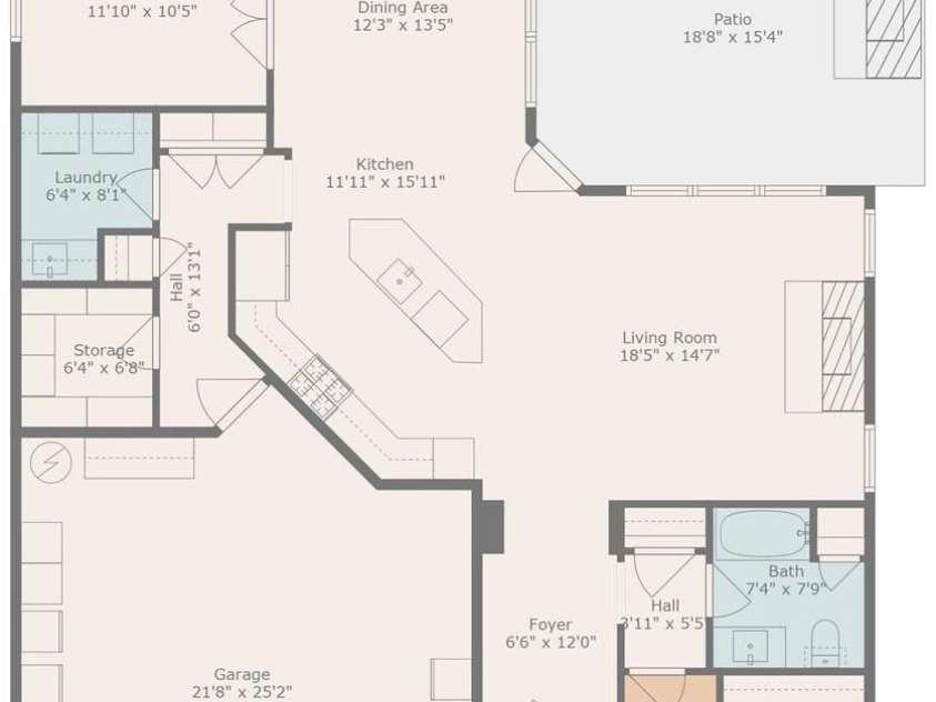 5256 Courtyard Lane, Belmont, NC 28012.  MLS# CAR4299282, YatesRealty ID 2143. Floor plan