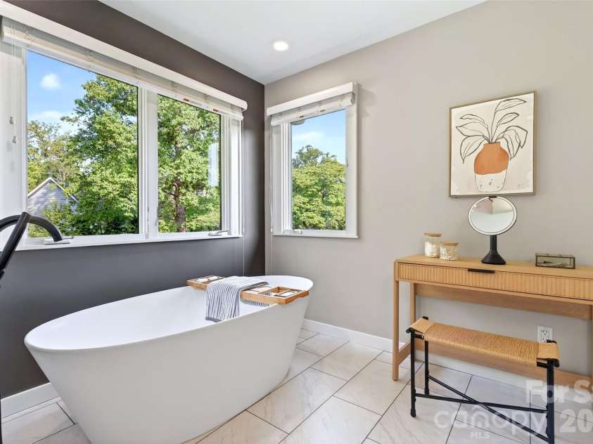 120 Old Lakey Gap Road, Black Mountain, NC 28711.  MLS# CAR4380220, YatesRealty ID 21433. Stone tub with views