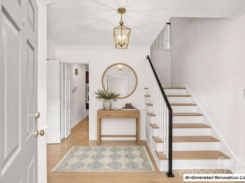 7201 Hopeton Road, Charlotte, NC 28210.  MLS# CAR4394265, YatesRealty ID 21448. AI-Generated Renovation Concept