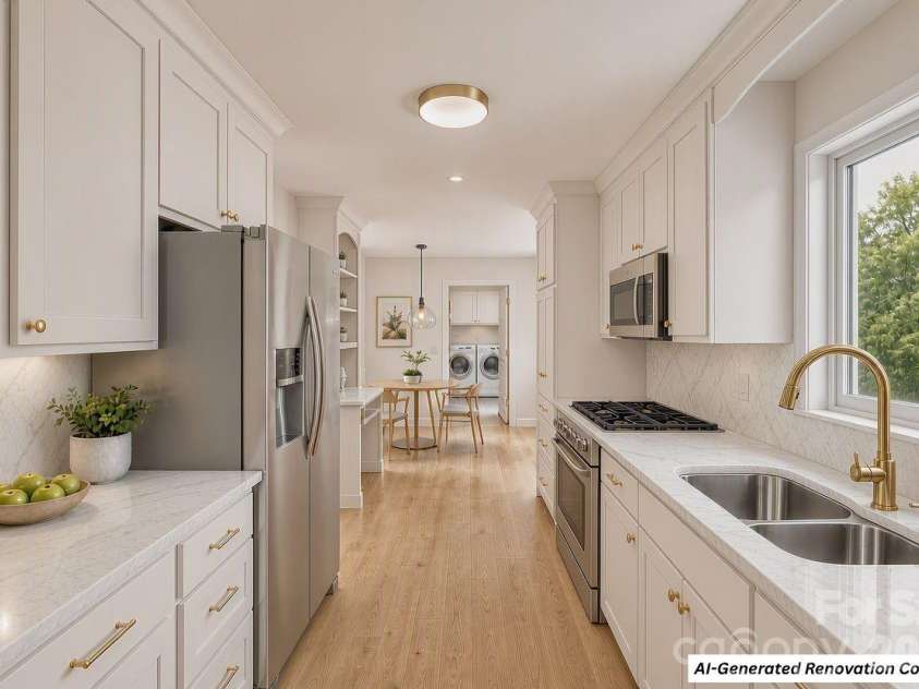 7201 Hopeton Road, Charlotte, NC 28210.  MLS# CAR4394265, YatesRealty ID 21448. AI-Generated Renovation Concept