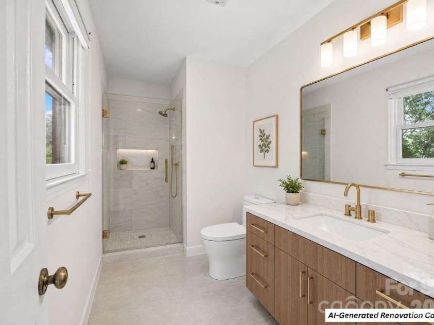 7201 Hopeton Road, Charlotte, NC 28210.  MLS# CAR4394265, YatesRealty ID 21448. AI-Generated Renovation Concept