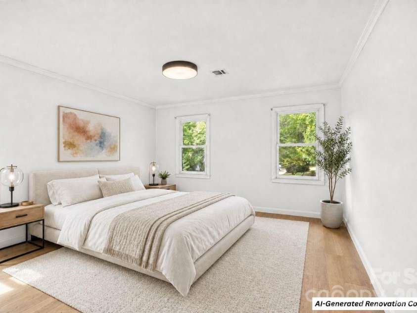 7201 Hopeton Road, Charlotte, NC 28210.  MLS# CAR4394265, YatesRealty ID 21448. AI-Generated Renovation Concept