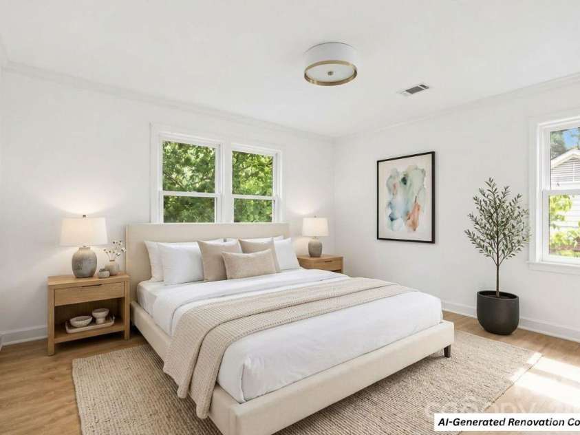 7201 Hopeton Road, Charlotte, NC 28210.  MLS# CAR4394265, YatesRealty ID 21448. AI-Generated Renovation Concept