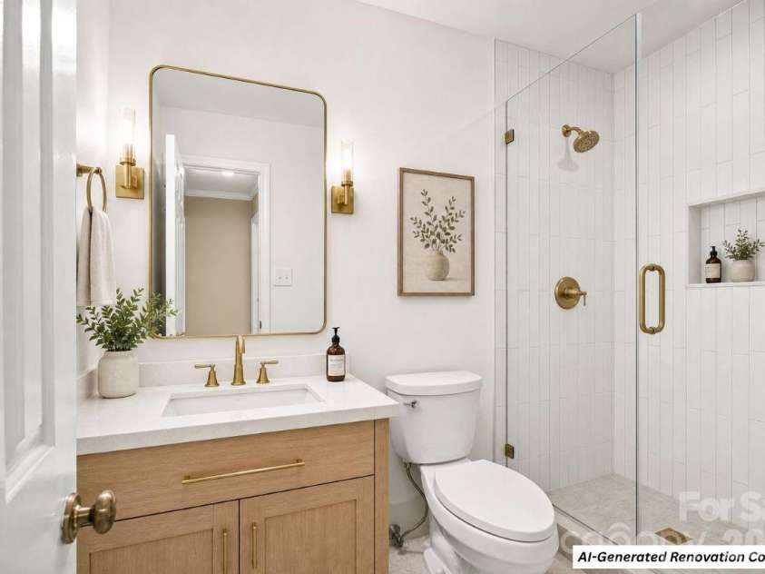 7201 Hopeton Road, Charlotte, NC 28210.  MLS# CAR4394265, YatesRealty ID 21448. AI-Generated Renovation Concept