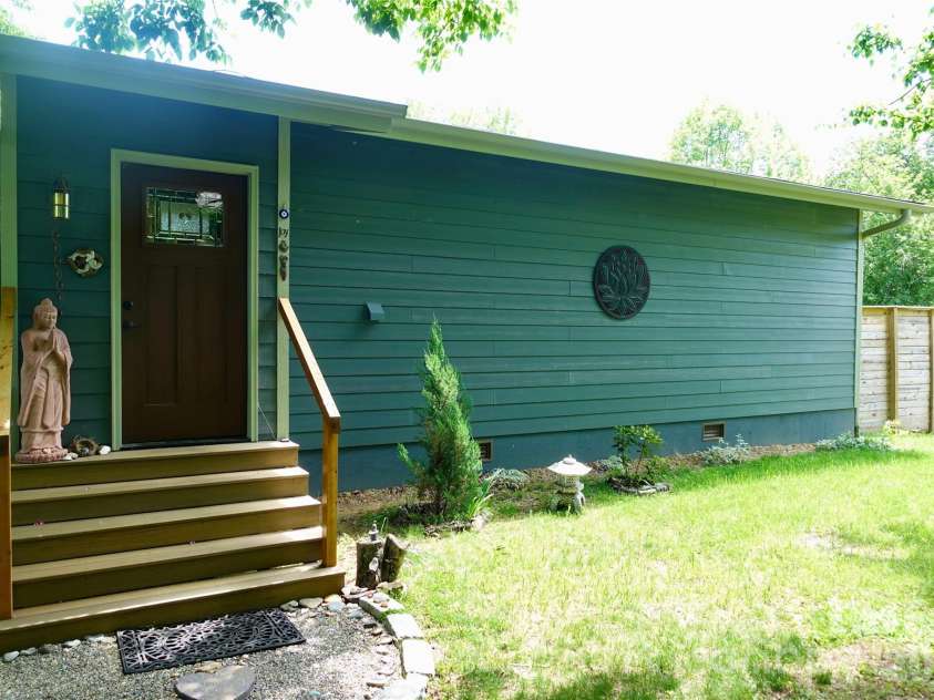3 Taproot Trail, Barnardsville, NC 28709.  MLS# CAR4361662, YatesRealty ID 21454. Front of Finished Accessory Structure Studio