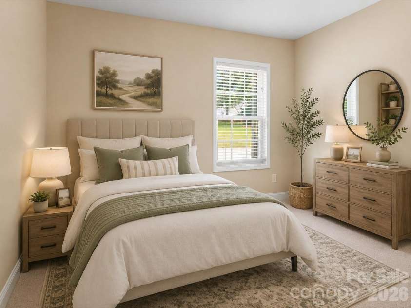 144 Hawks Landing Drive, Troutman, NC 28166.  MLS# CAR4367521, YatesRealty ID 21463. Virtually staged secondary bedroom