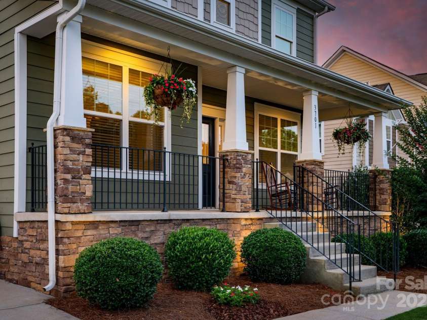 3701 Methodist Church Lane, Waxhaw, NC 28173.  MLS# CAR4270658, YatesRealty ID 21466. Enjoy evenings on the covered front porch overlooking a pocket park
