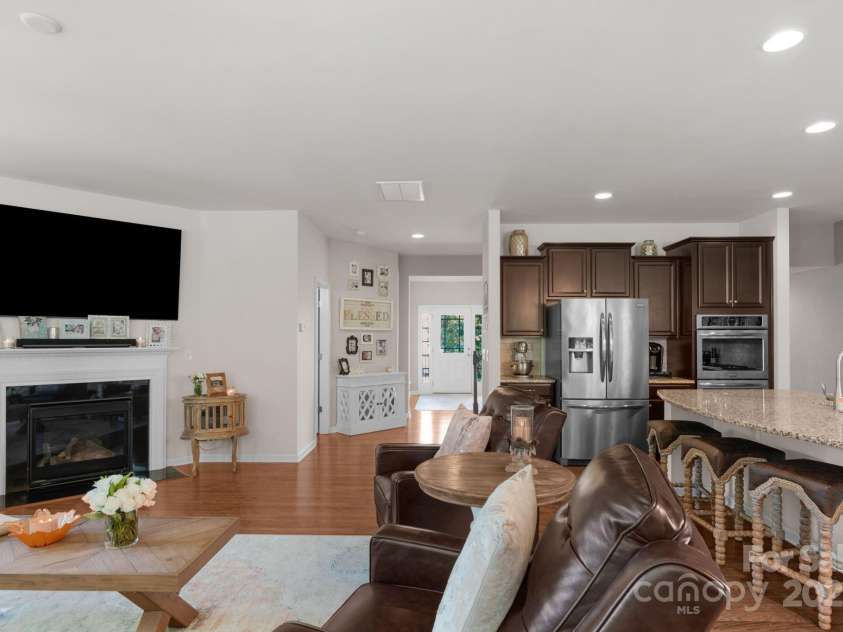 3701 Methodist Church Lane, Waxhaw, NC 28173.  MLS# CAR4270658, YatesRealty ID 21466. Great room with gas fireplace