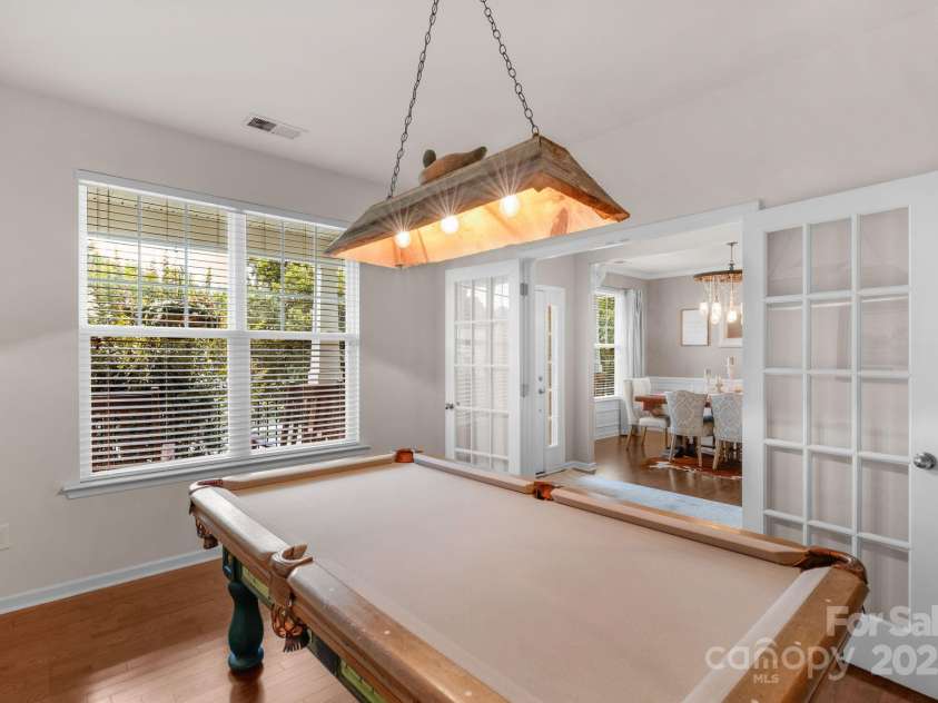 3701 Methodist Church Lane, Waxhaw, NC 28173.  MLS# CAR4270658, YatesRealty ID 21466. Office with French door access currently being used as a game room
