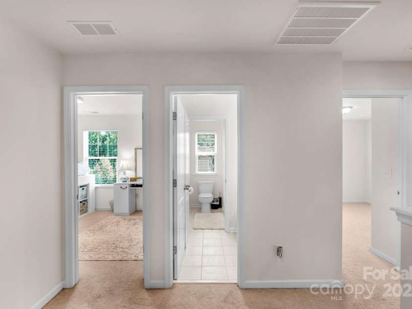 3701 Methodist Church Lane, Waxhaw, NC 28173.  MLS# CAR4270658, YatesRealty ID 21466. Second level hallway