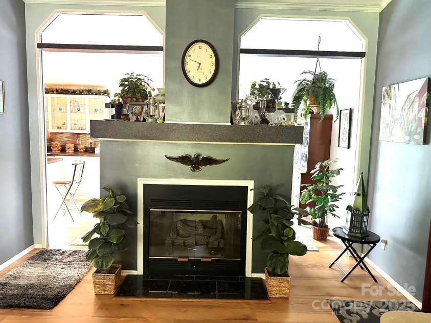 251 Rainbow Rapids Road, Rutherfordton, NC 28139.  MLS# CAR4161687, YatesRealty ID 2147. Gas log fireplace in living room, can also be used for wood.