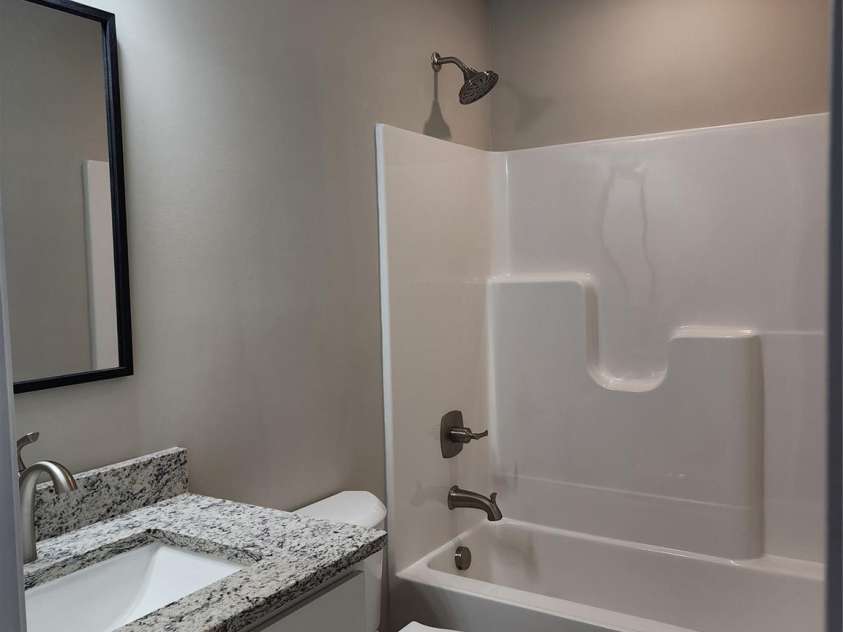 5405 Springs Road, Conover, NC 28613.  MLS# CAR4363103, YatesRealty ID 21472. Decorative Hall Bath w/Granite Top and Linen Closet
