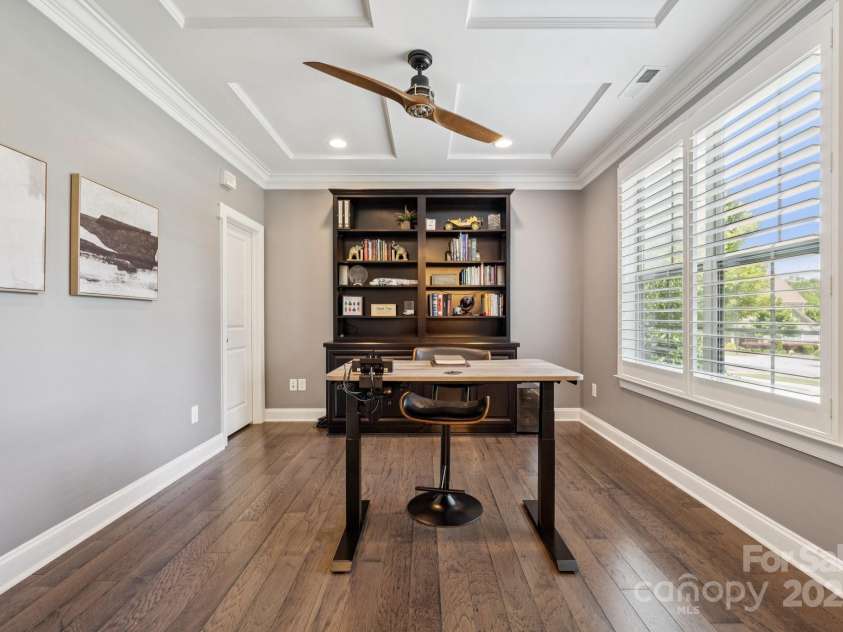 11412 Preservation Lane, Charlotte, NC 28278.  MLS# CAR4271558, YatesRealty ID 21473. Office with French doors and large closet