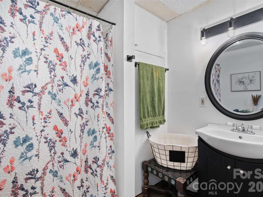 84 Chisholm Street, Saluda, NC 28773.  MLS# CAR4372070, YatesRealty ID 21473. Downstairs Bathroom