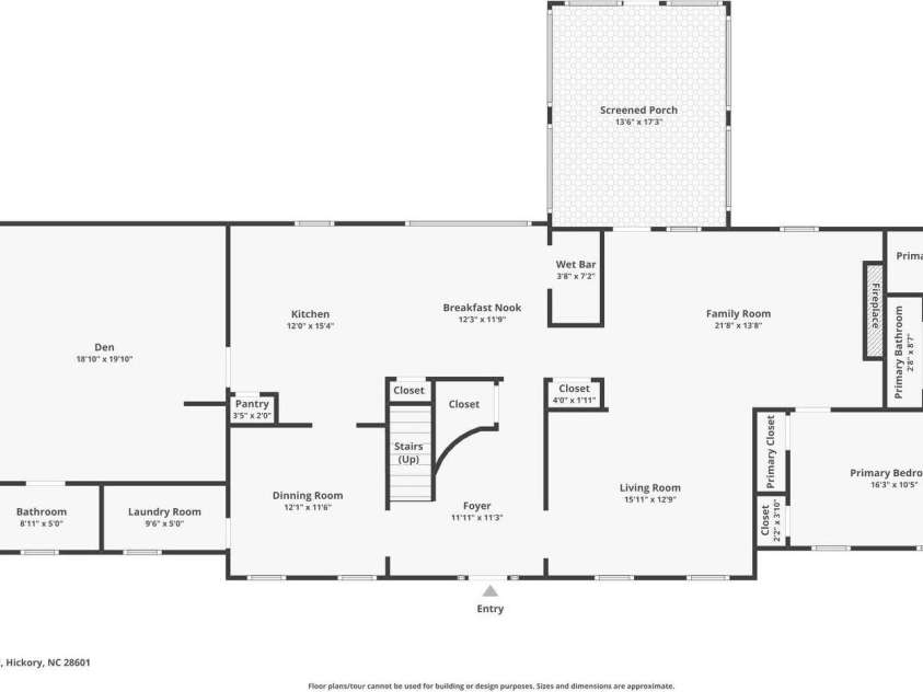 1175 18th Avenue, Hickory, NC 28601.  MLS# CAR4267840, YatesRealty ID 21483. 1st Floor