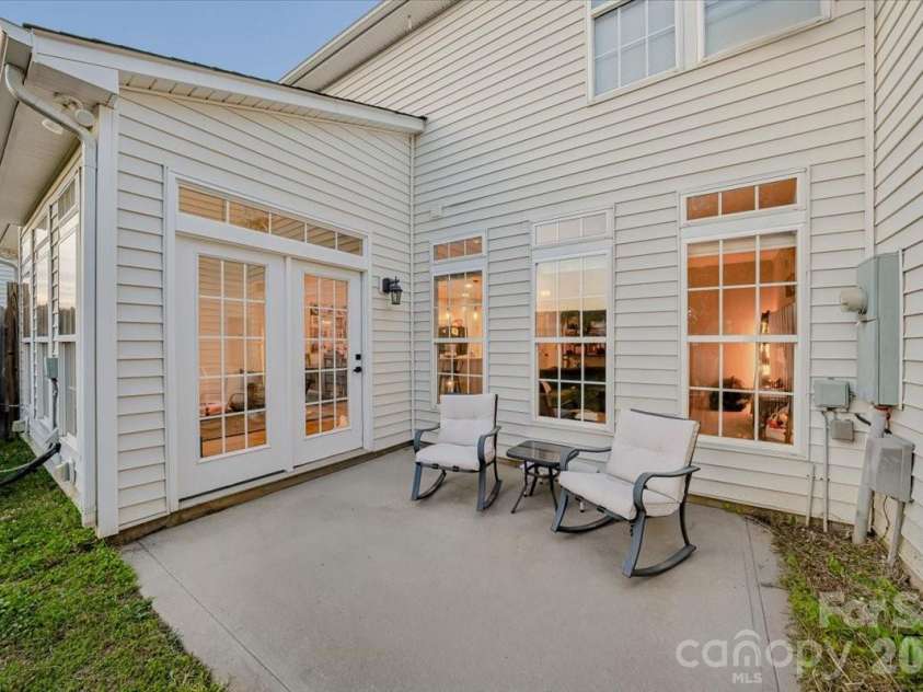 2120 Mondo Lane, Indian Trail, NC 28079.  MLS# CAR4373786, YatesRealty ID 21483. Back Patio