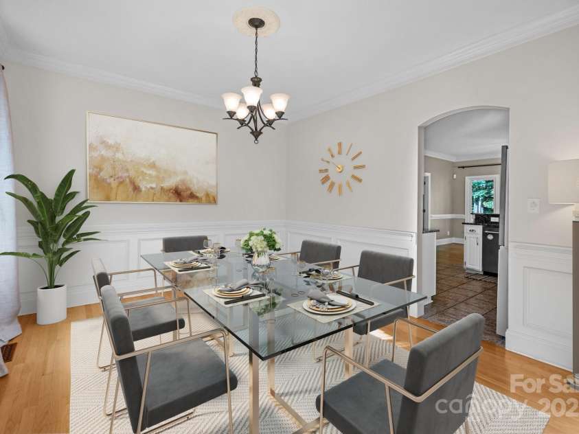 2608 Carmarthen Court, Matthews, NC 28104.  MLS# CAR4252626, YatesRealty ID 21488. Dining Room Virtually Staged