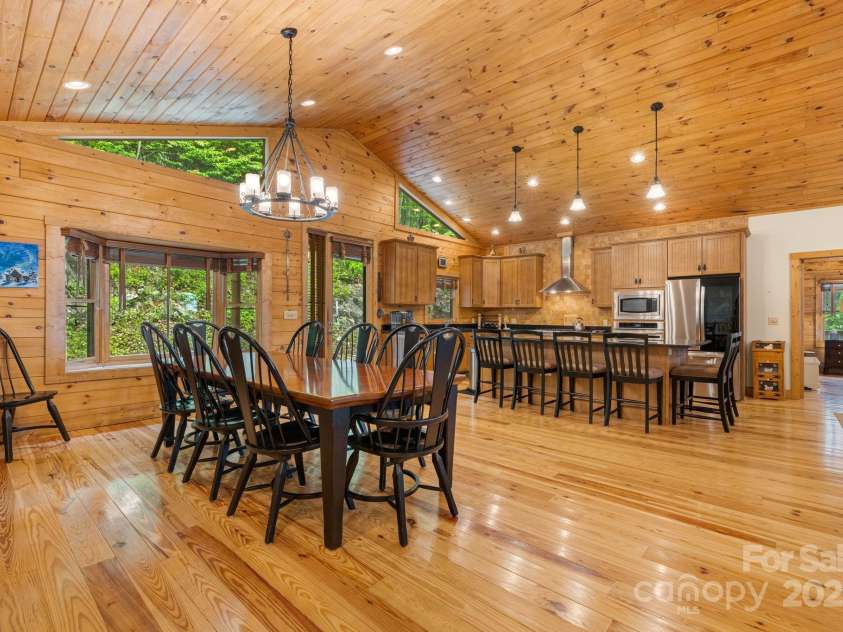 587 Grouse Thicket Road, Mars Hill, NC 28754.  MLS# CAR4269206, YatesRealty ID 21495. Dining table