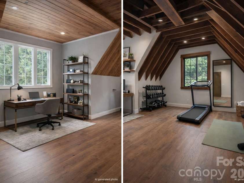 405 Mistletoe Trail, Hendersonville, NC 28791.  MLS# CAR4349682, YatesRealty ID 21518. AI Generated Photo