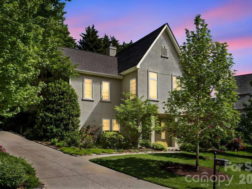 405 Mistletoe Trail, Hendersonville, NC 28791.  MLS# CAR4349682, YatesRealty ID 21518. Spring twilight