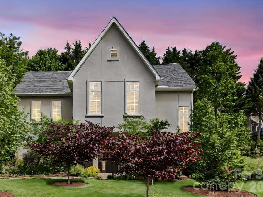 405 Mistletoe Trail, Hendersonville, NC 28791.  MLS# CAR4349682, YatesRealty ID 21518. Summer twilight