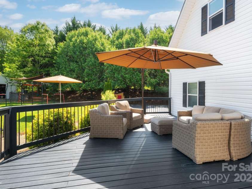 44 White Thorn Drive, Alexander, NC 28701.  MLS# CAR4253765, YatesRealty ID 21522. 650 sq Ft or recently painted Back Deck.