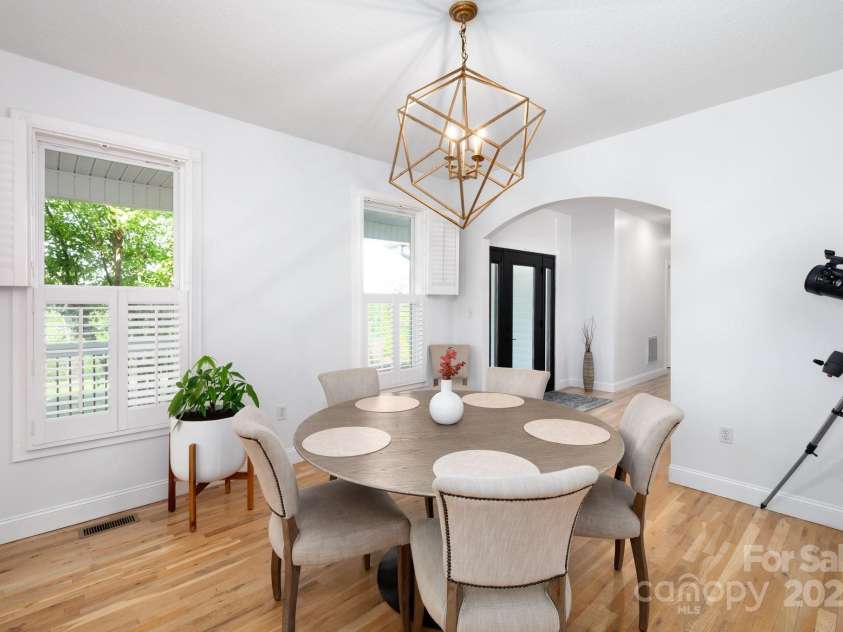 44 White Thorn Drive, Alexander, NC 28701.  MLS# CAR4253765, YatesRealty ID 21522. Dining Room looking to Front Door