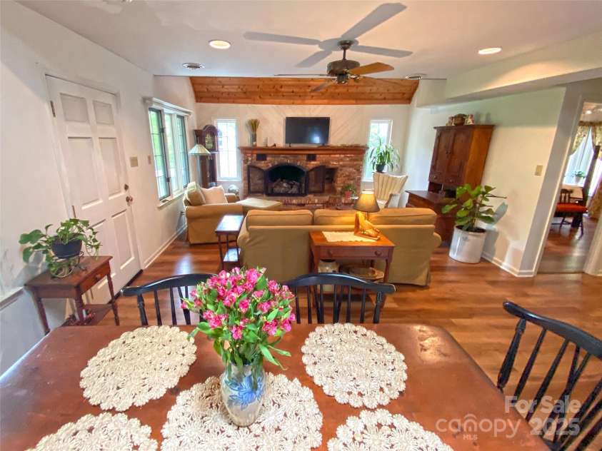 59 Shand Street, Saluda, NC 28773.  MLS# CAR4259487, YatesRealty ID 21538. Main House-Dining Area