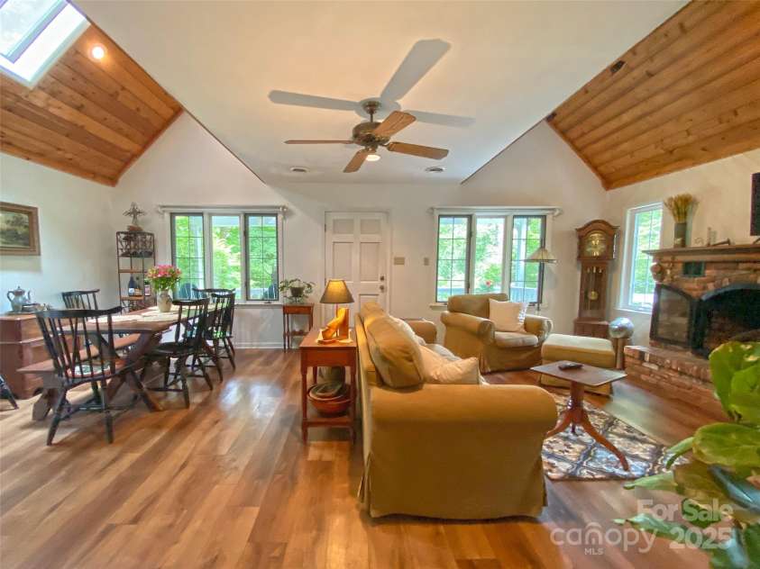 59 Shand Street, Saluda, NC 28773.  MLS# CAR4259487, YatesRealty ID 21538. Main House-Living and Dining Room