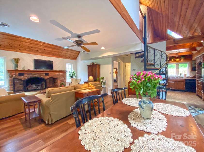 59 Shand Street, Saluda, NC 28773.  MLS# CAR4259487, YatesRealty ID 21538. Main House-Open Living and Dining