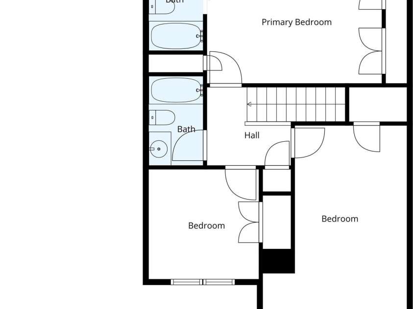 64 Lanceford Circle, Fletcher, NC 28732.  MLS# CAR4374412, YatesRealty ID 21576. Upper level floorplan