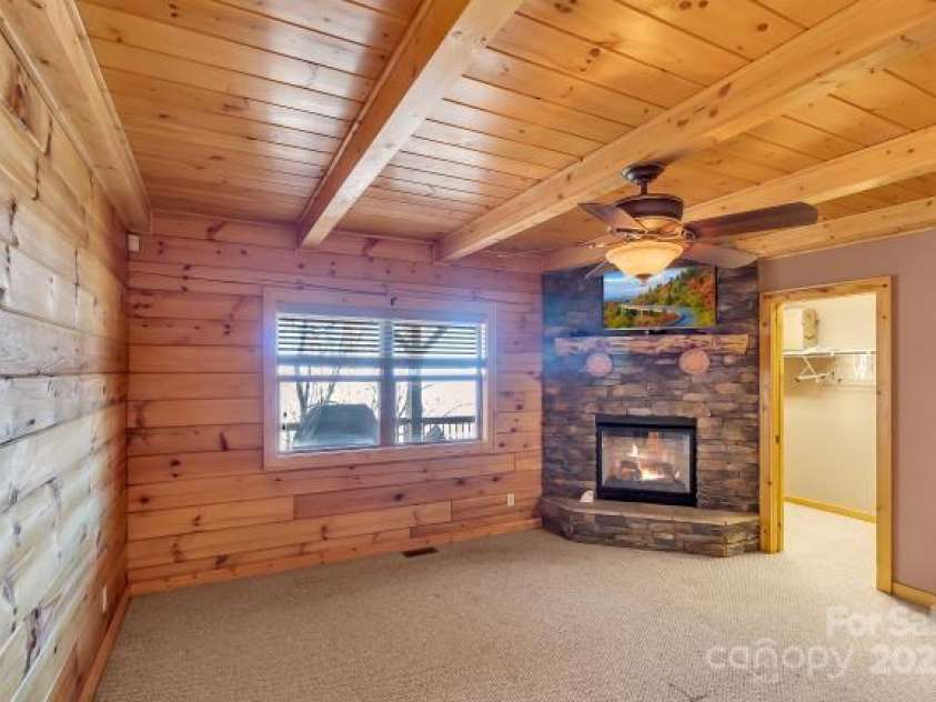155 Iga Trail, Maggie Valley, NC 28751.  MLS# CAR4219511, YatesRealty ID 2158. Master with Fireplace