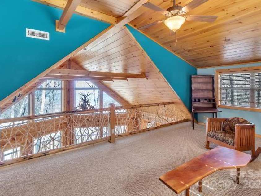 155 Iga Trail, Maggie Valley, NC 28751.  MLS# CAR4219511, YatesRealty ID 2158. View from Upper loft