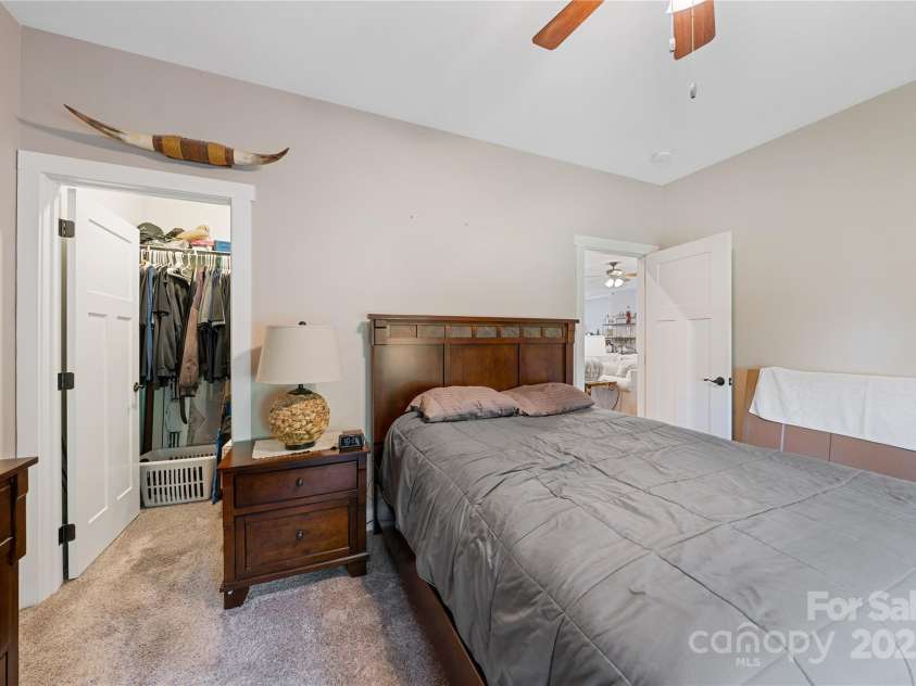 156 Olivet Lane, Fletcher, NC 28732.  MLS# CAR4272204, YatesRealty ID 21590. Another view of guest bedroom 2 with walk in closet