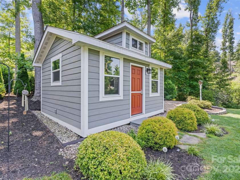 156 Olivet Lane, Fletcher, NC 28732.  MLS# CAR4272204, YatesRealty ID 21590. One view of the storage shed